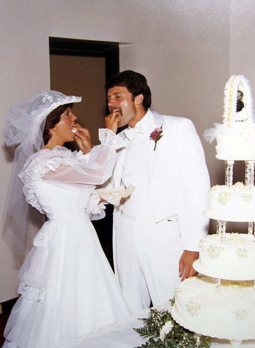 1980s wedding reception